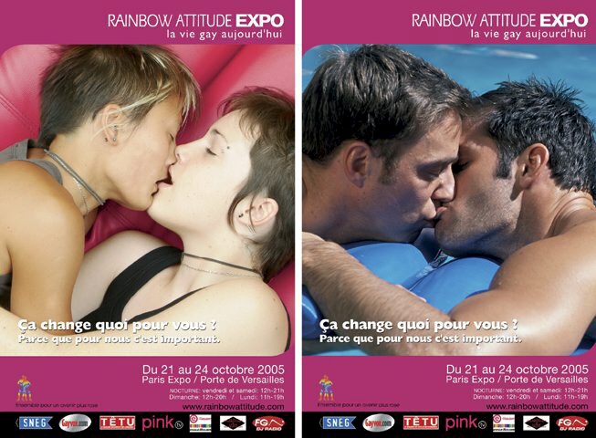 ゲイが勝利 同性キス広告 一転して掲示へ ポット出版